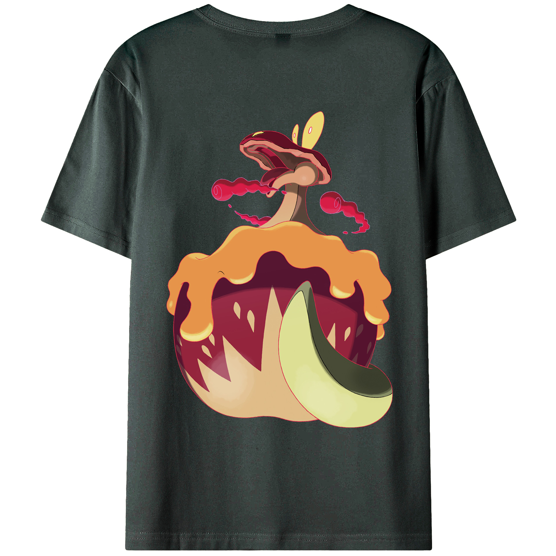 （画像用） ポケットモンスター Pokémon 綿100％ メンズ半袖Tシャツ（バックプリント） 通気性